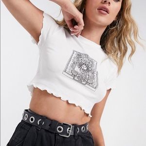 Topshop Tarot Card Graphic Baby Tee